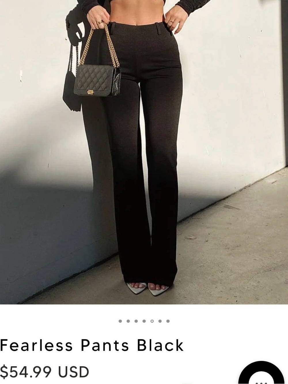 White Fox Boutique Black Trouser Pants